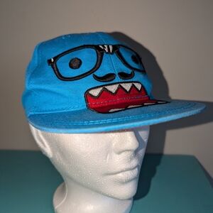 DOMO Nerdy Flat Brim Snapback Hat Youth